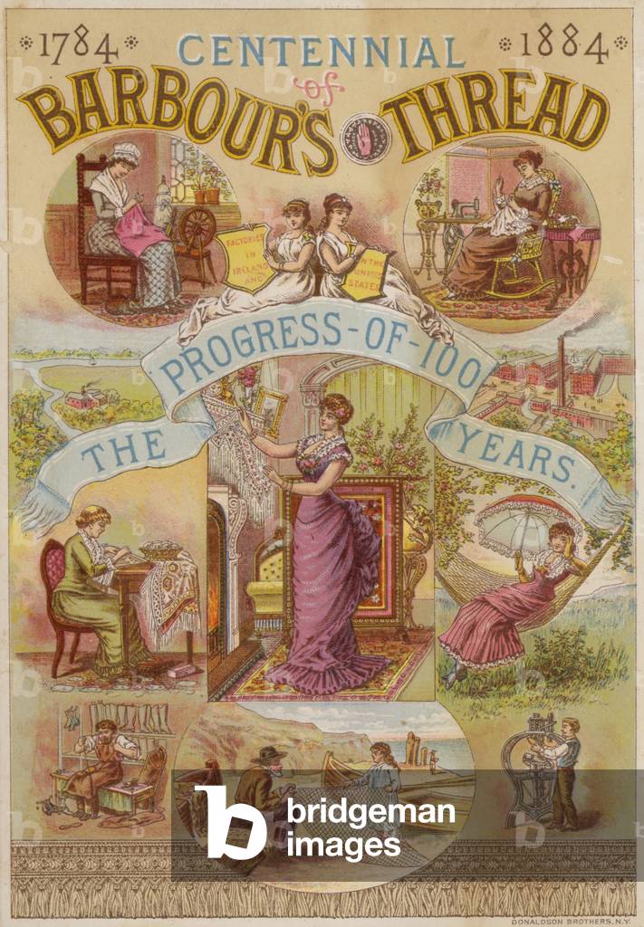Centennial Of Barbours Thread, 1784 - 1884 (chromolitho)