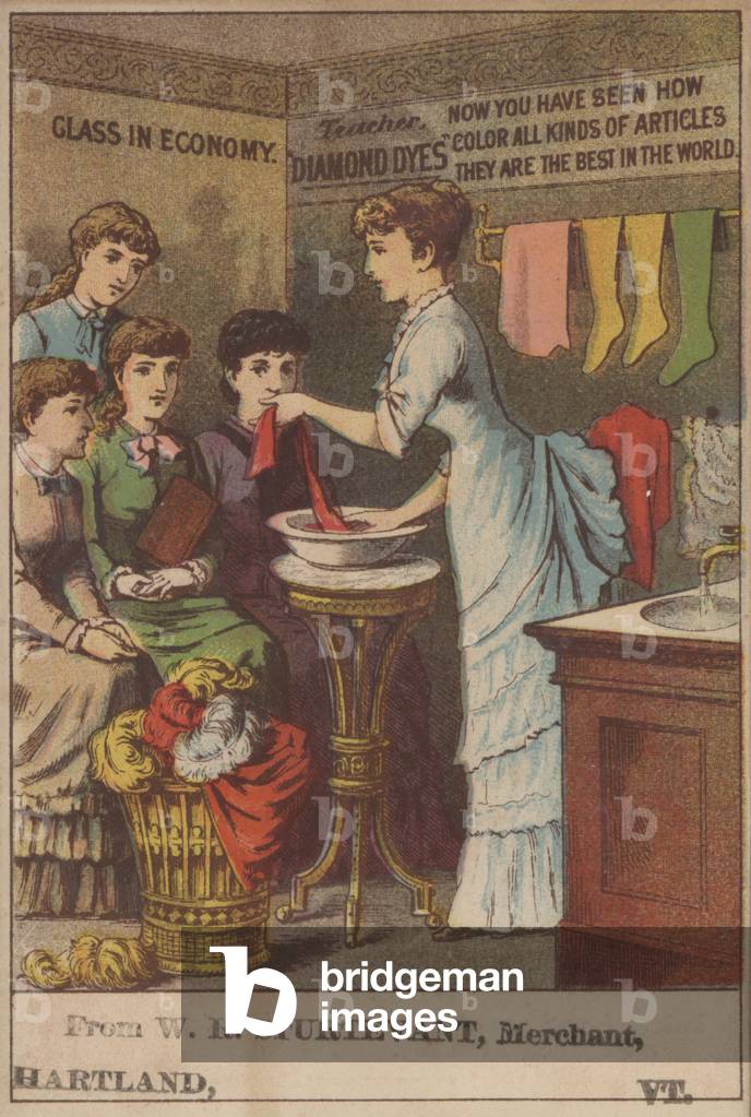 Advertisement for Diamond Dyes (colour litho)