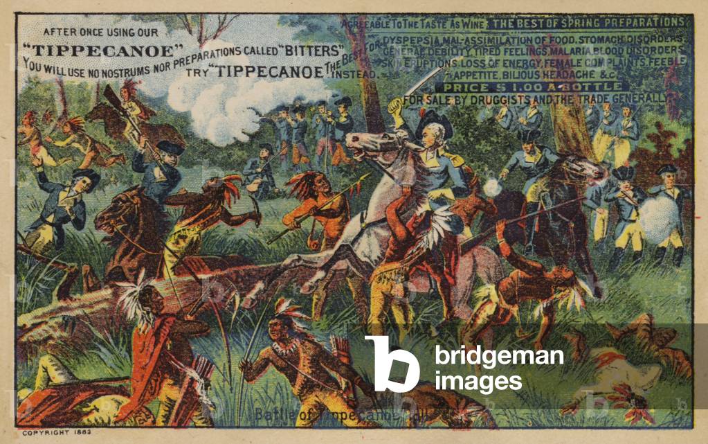 Battle of Tippecanoe, 1811 (chromolitho)