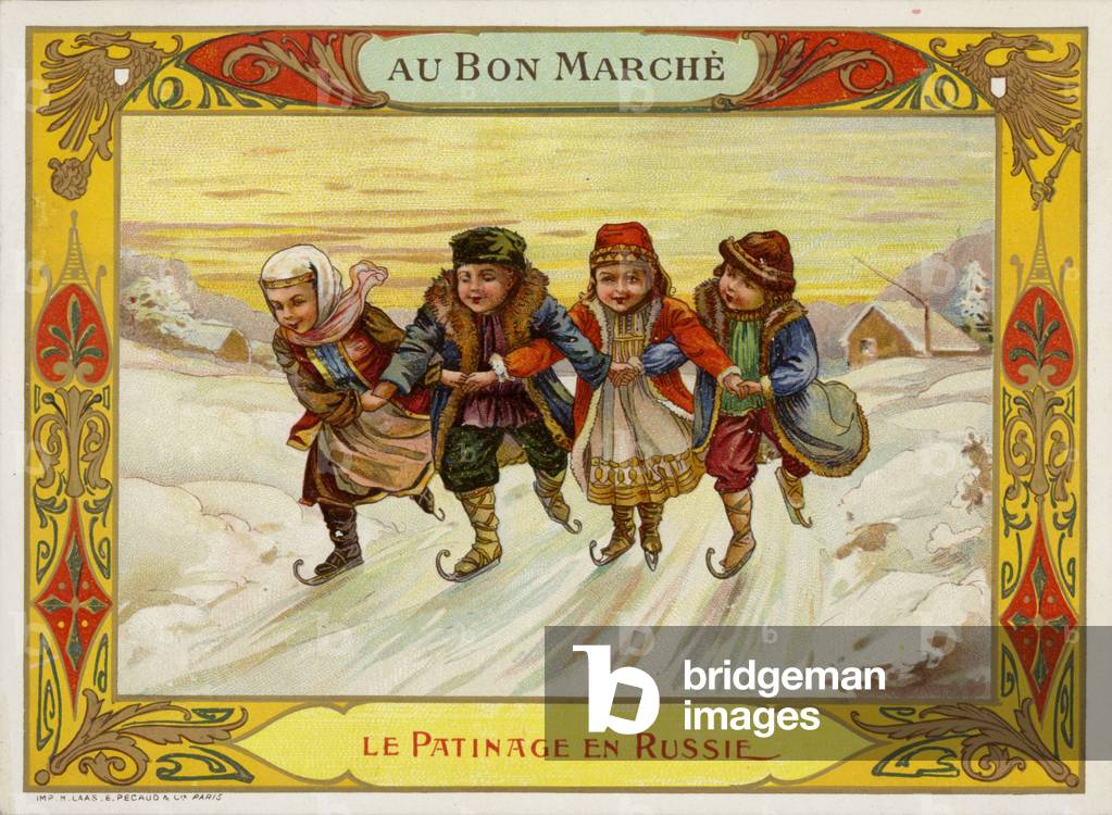 Russian Skaters (chromolitho)