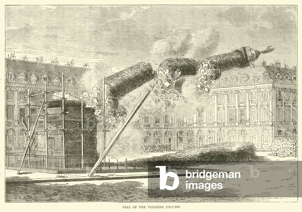 Fall of the Vendome Column, April 1871 (engraving)