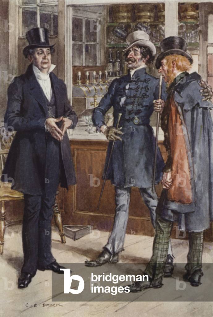 Illustration for Martin Chuzzlewit (colour litho)