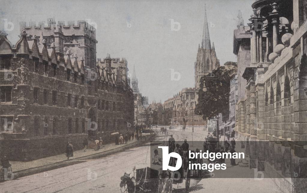 Oxford, The High (b/w photo)