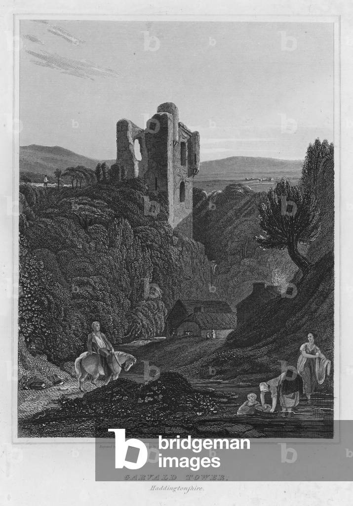 Garvald Tower, Haddingtonshire (engraving)
