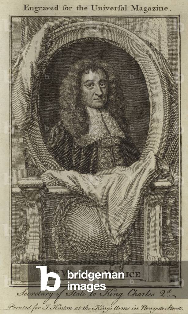 Sir William Morice, Secretary of State to King Charles 2nd (engraving)