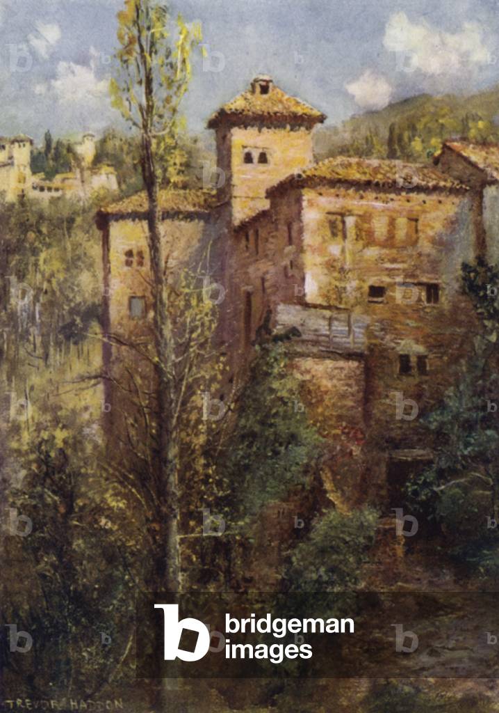 Granada, Torre de las Damas (colour litho)