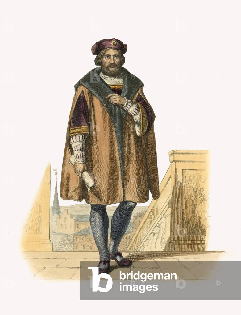 Ronsard (coloured engraving)