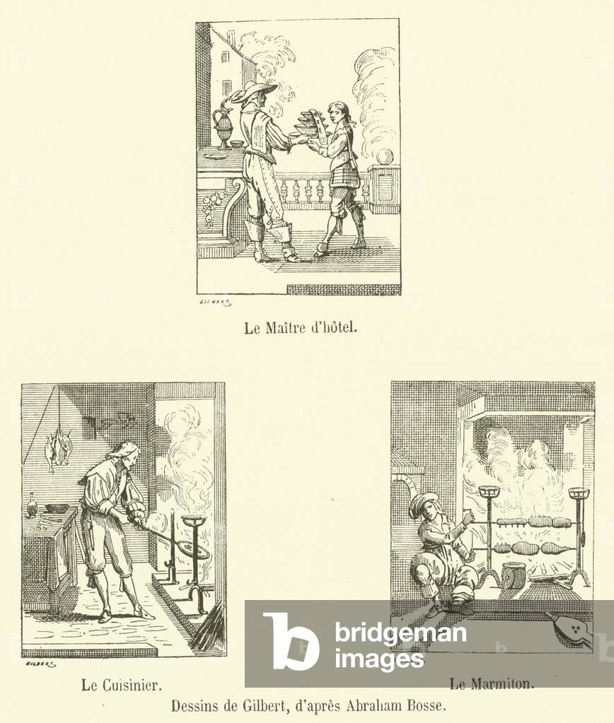 Le Maitre d'hotel, Le Cuisinier, Le Marmiton (engraving)
