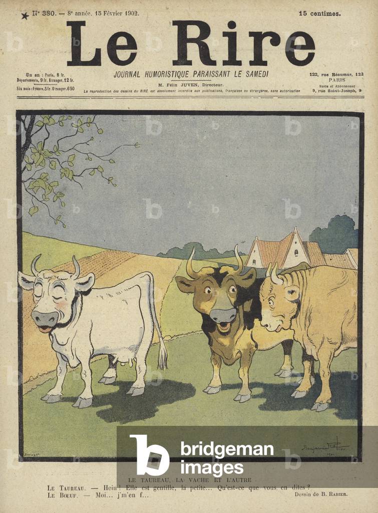 Illustration for Le Rire (colour litho)