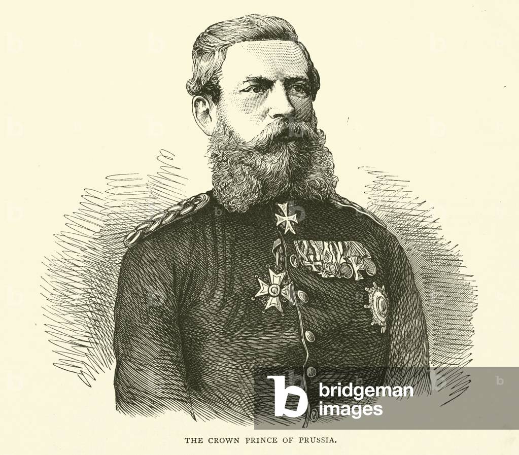 The Crown Prince of Prussia, August 1870 (engraving)