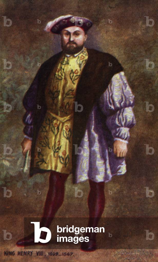 King Henry VIII (colour litho)