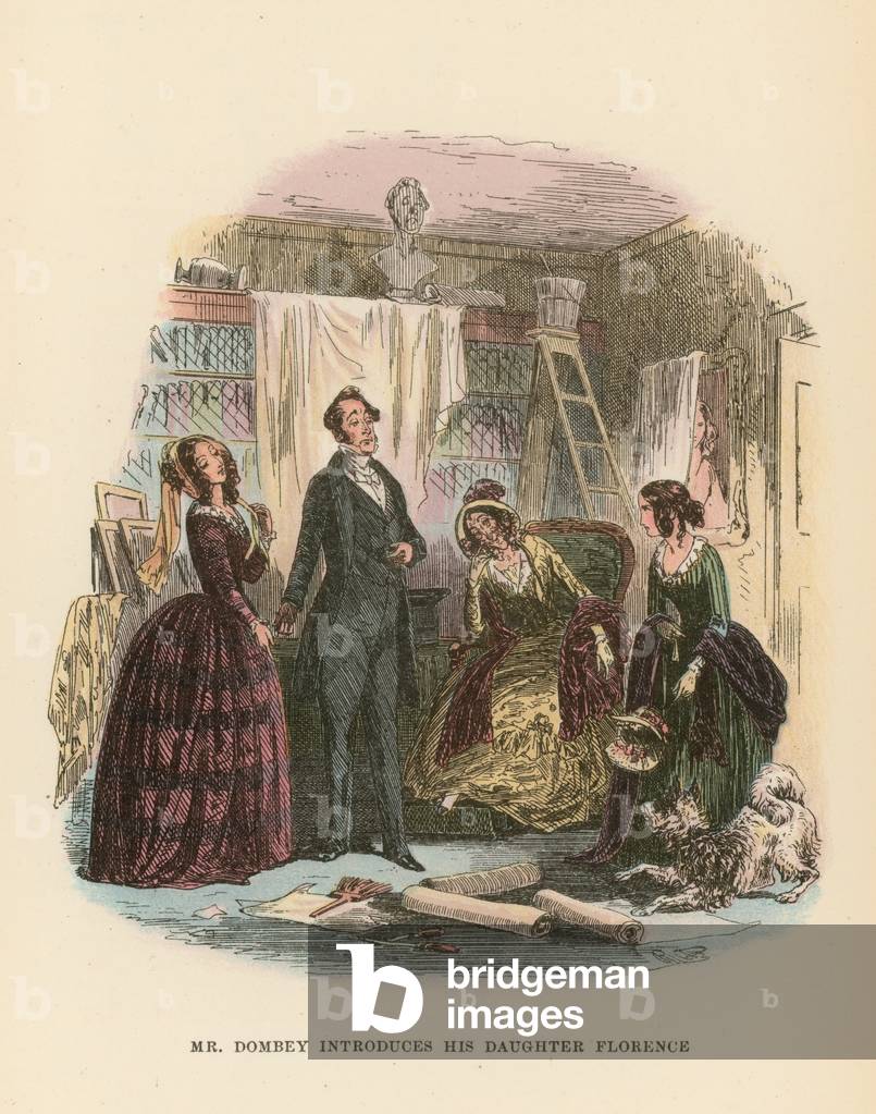 Illustration for Dombey and Son (colour litho)