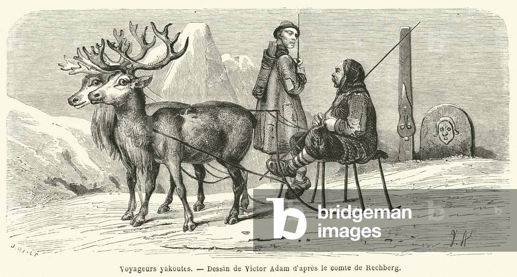 Voyageurs yakoutes (engraving)