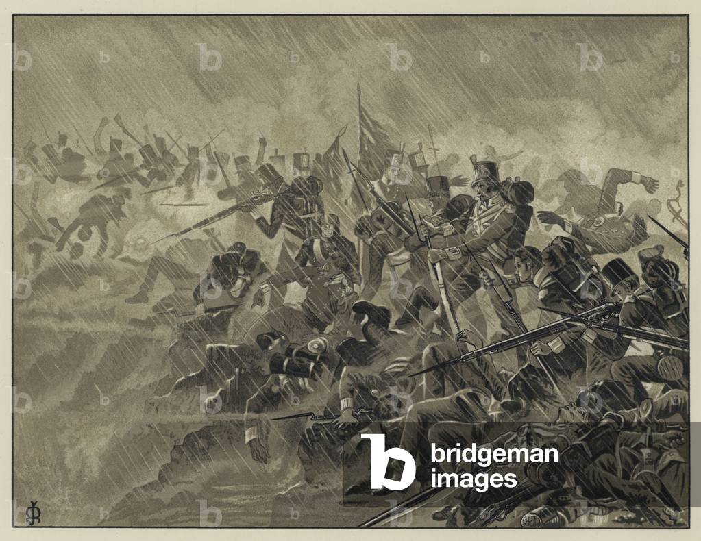 The 57th (The Die Hards) at Albuhera, 16 May 1811 (litho)