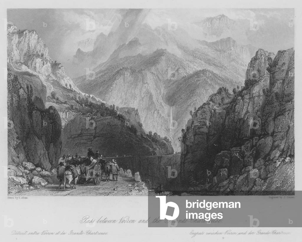 Pass between Voiron and the Grande-Chartreuse (engraving)