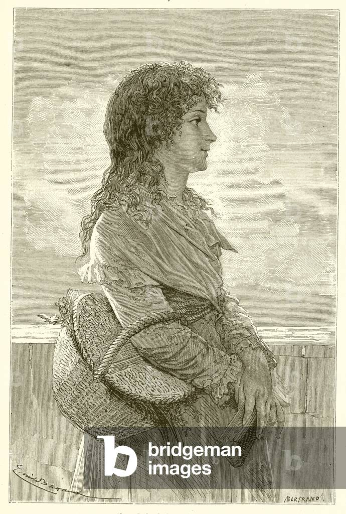 Madame Roland in her childhood (engraving)