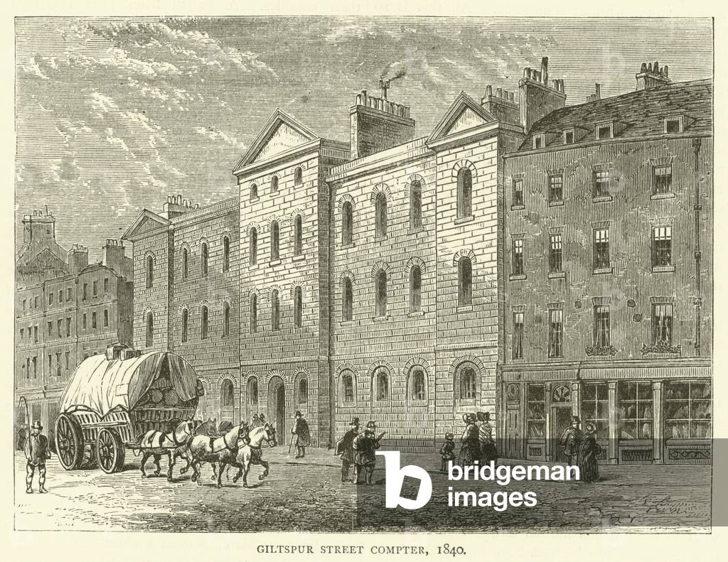 Giltspur Street Compter, 1840 (engraving)