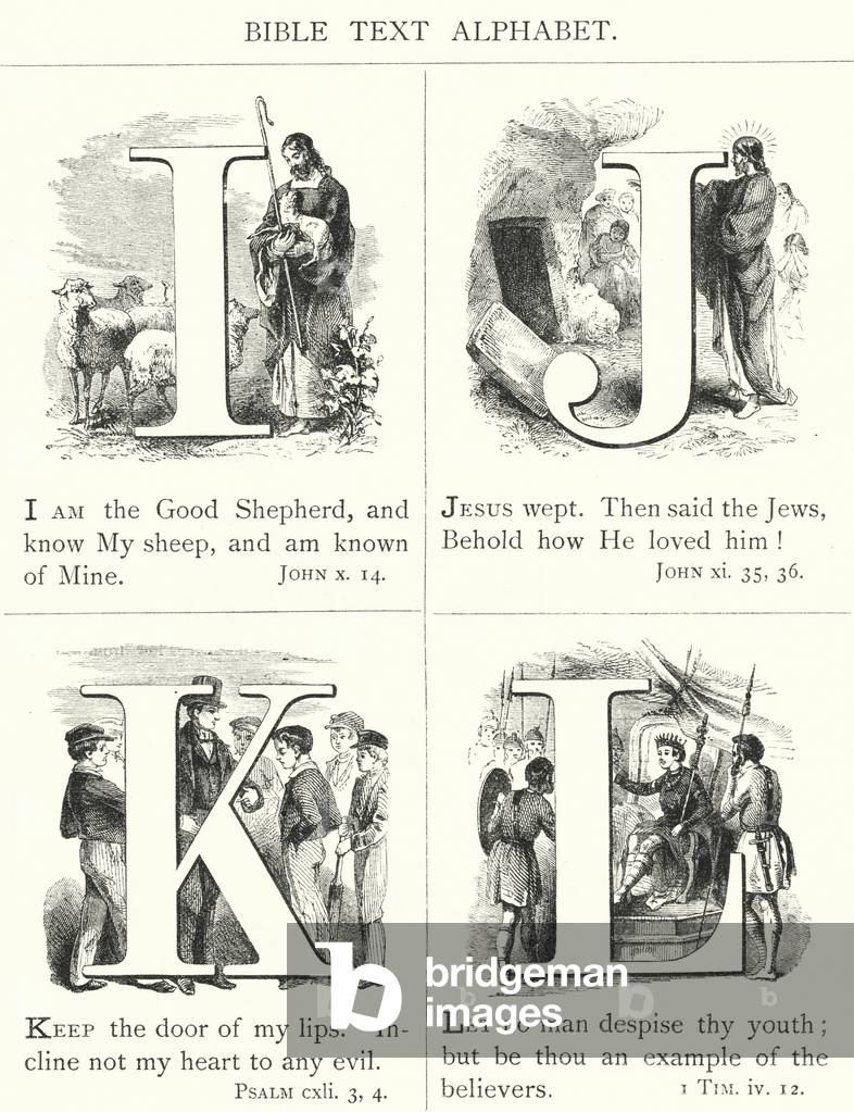 Bible Text Alphabet (engraving)