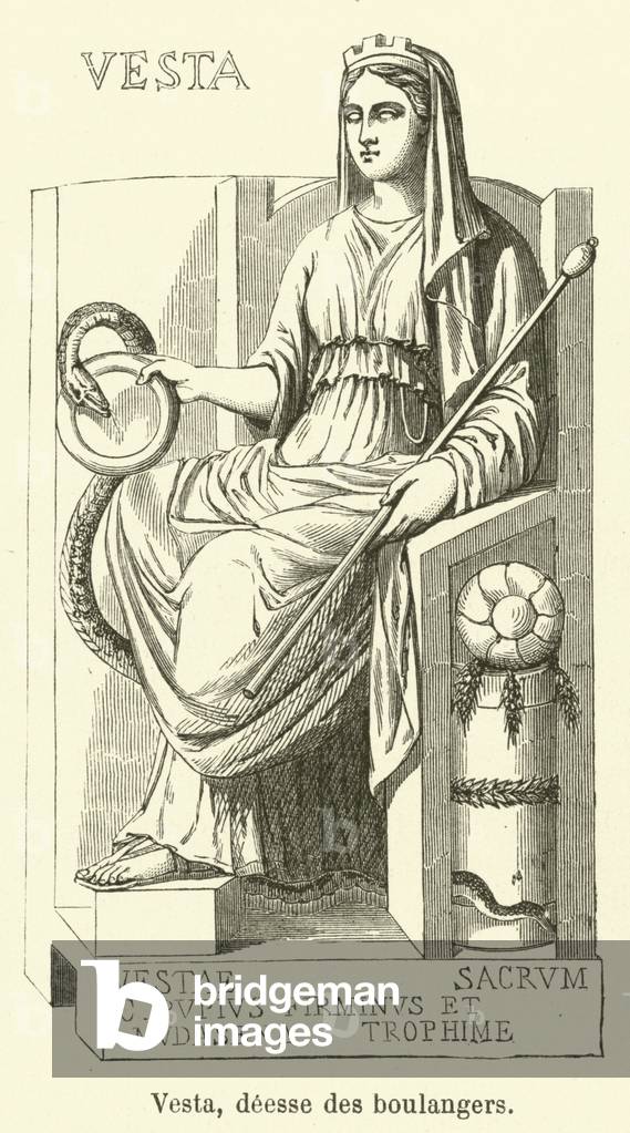 Vesta, deesse des boulangers (engraving)