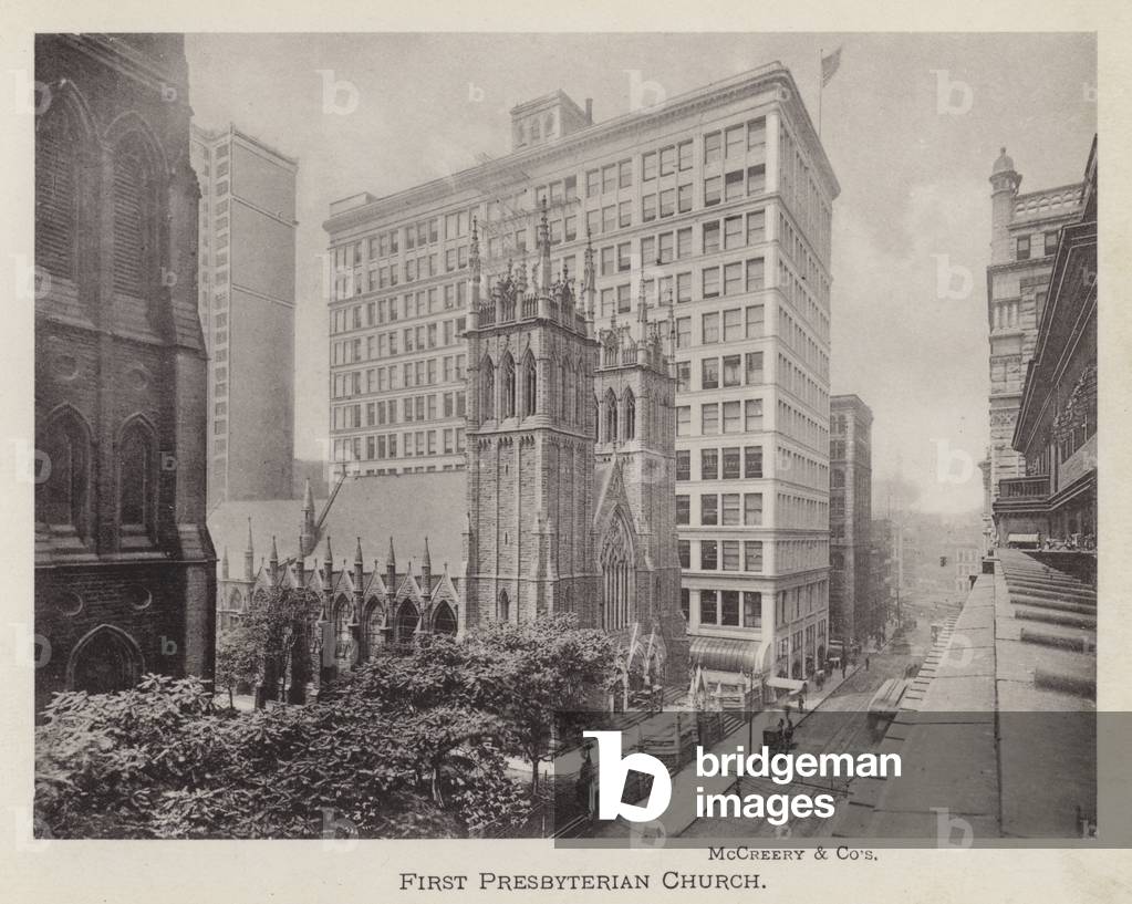 Pittsburgh: First Presbyterian Church (b/w photo)