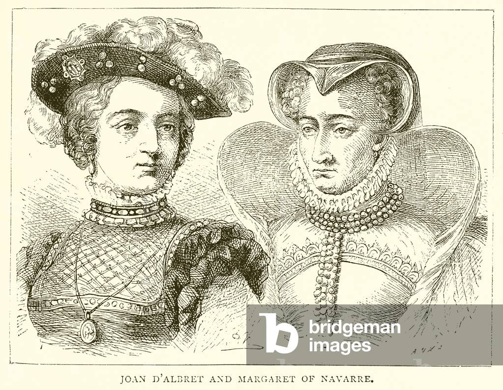 Joan D'Albret and Margaret of Navarre (engraving)