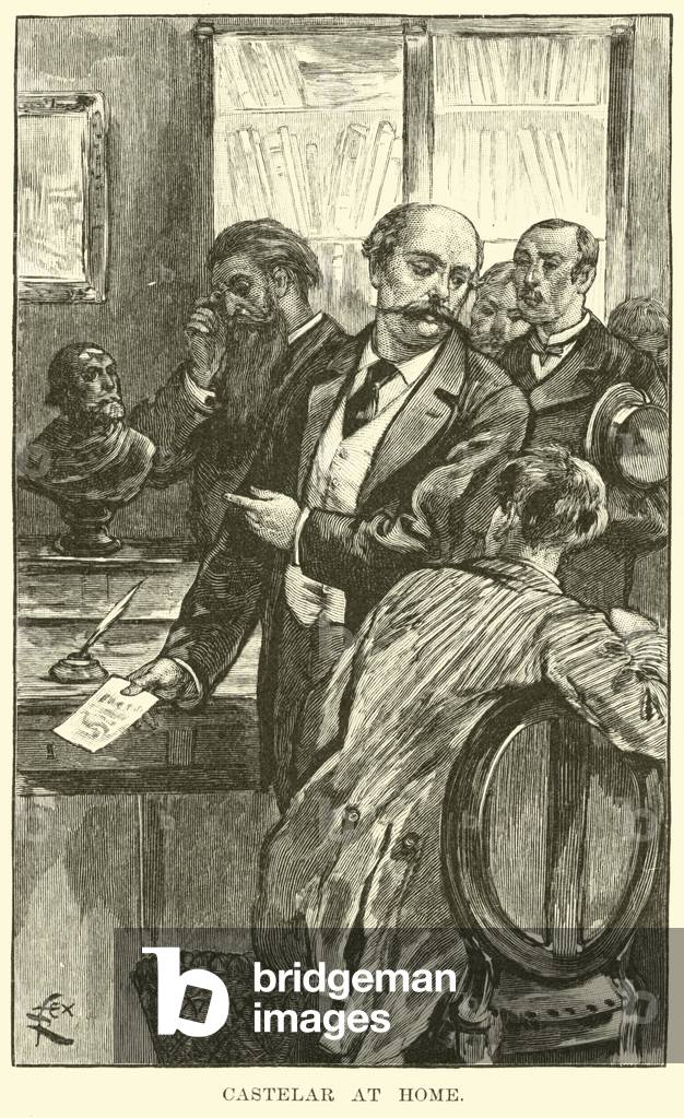 Castelar at home (engraving)