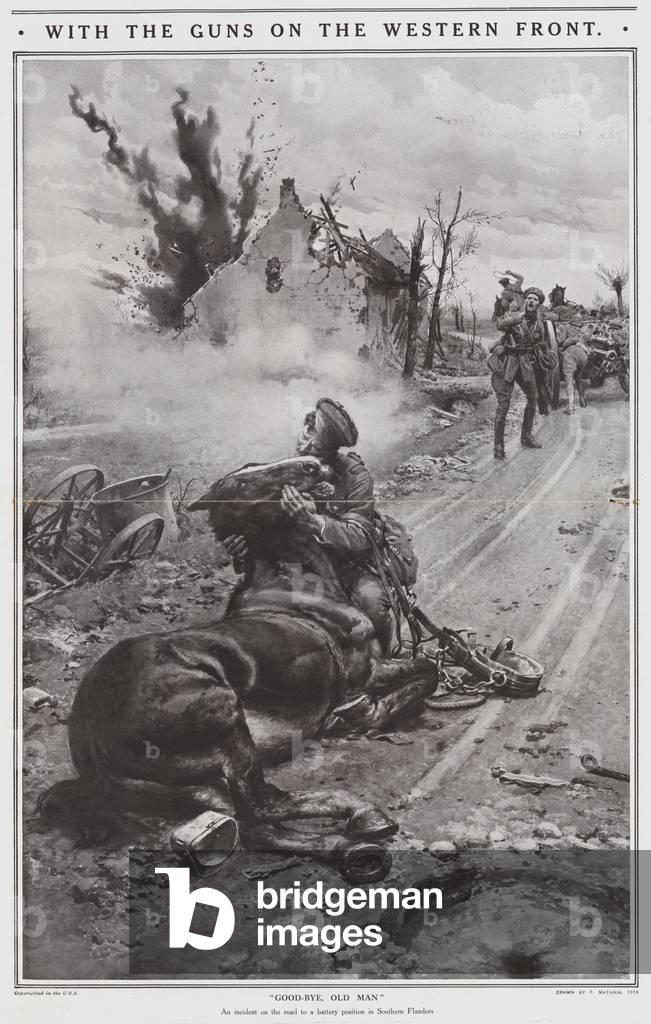 With the guns on the Western Front (litho)