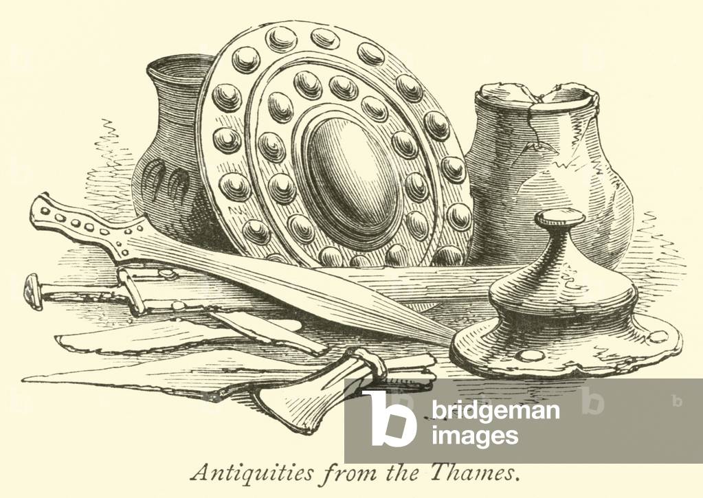 Antiquities from the Thames (engraving)