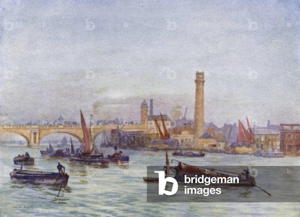 The Shot Tower, etc (colour litho)