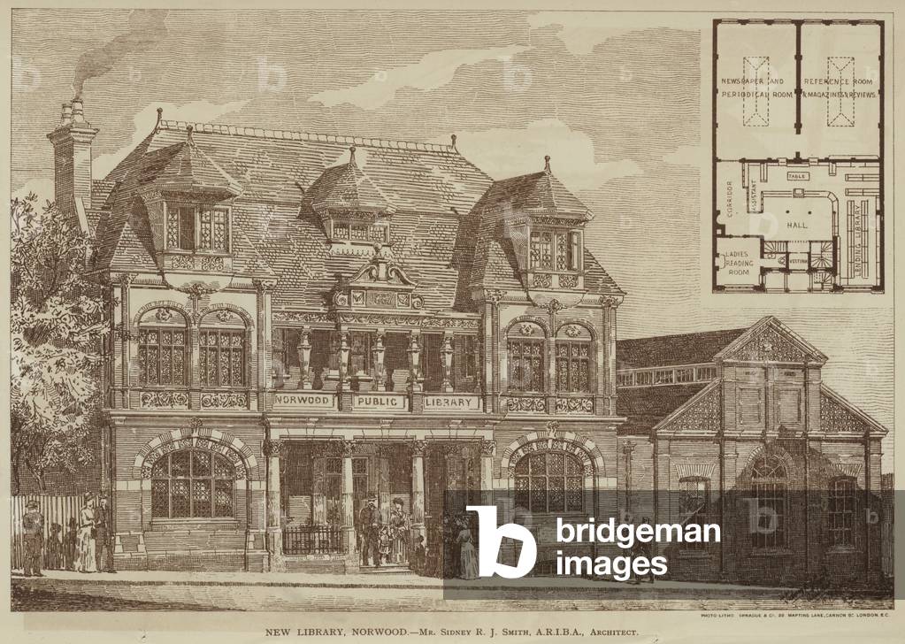 New Library, Norwood (engraving)