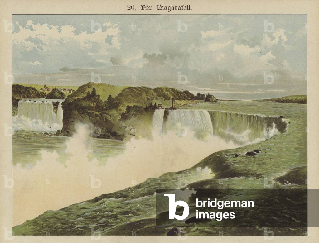 Niagara Falls (colour litho)