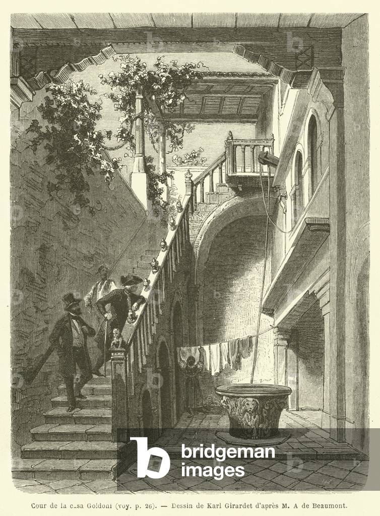 Cour de la casa Goldoni (engraving)