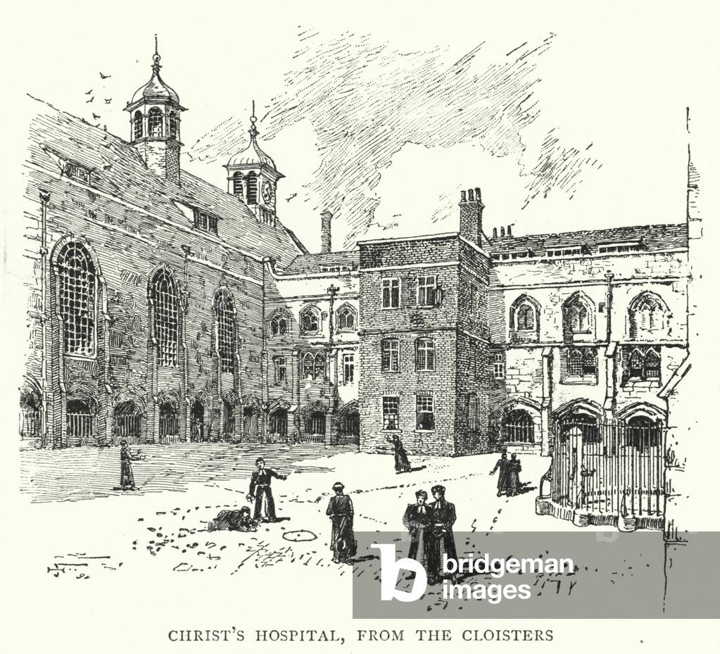 Christ's Hospital, from the Cloisters (engraving)