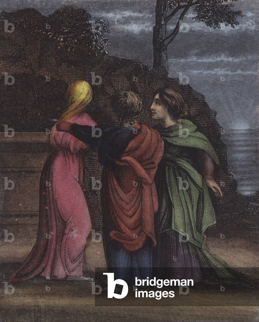 Illustration for Scripture History for the Improvement of Youth, c.1850 (coloured engraving)