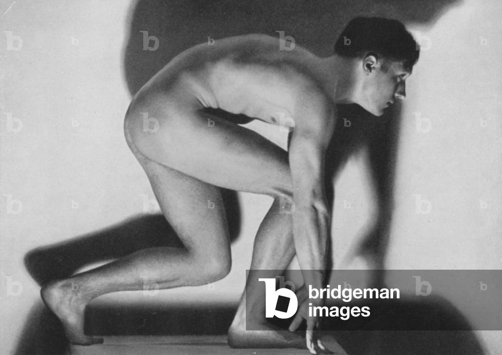 Illustration for The Male Body (b/w photo)