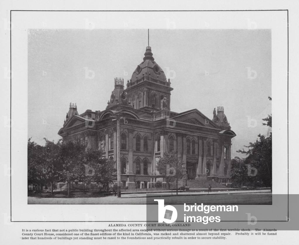 San Francisco: Alameda County Court House, Oakland (b/w photo)