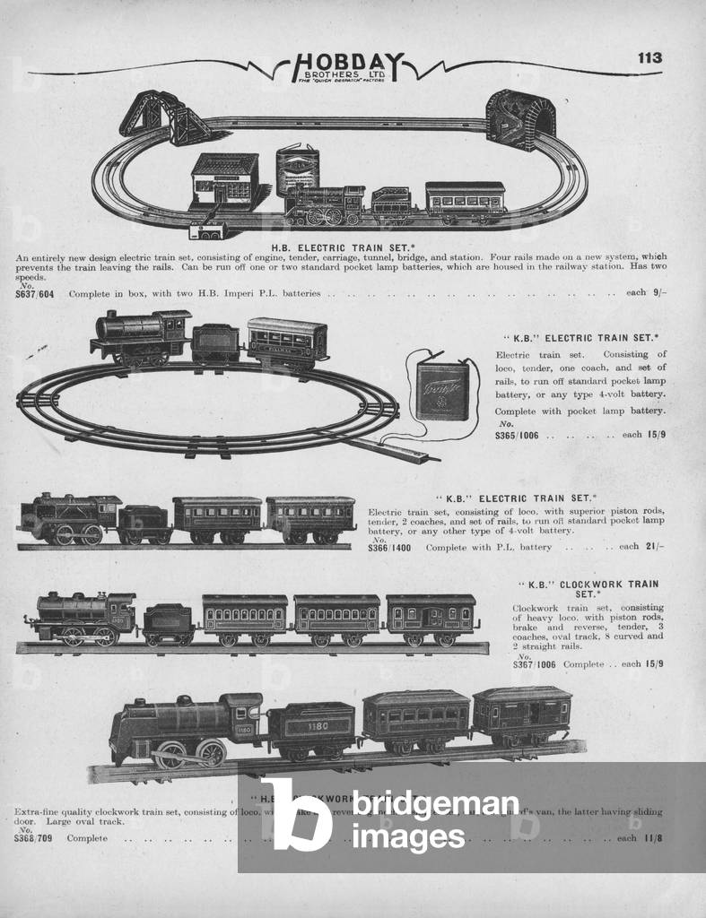 Page from Hobdays General Merchandise Catalogue 1936/1937 (litho)