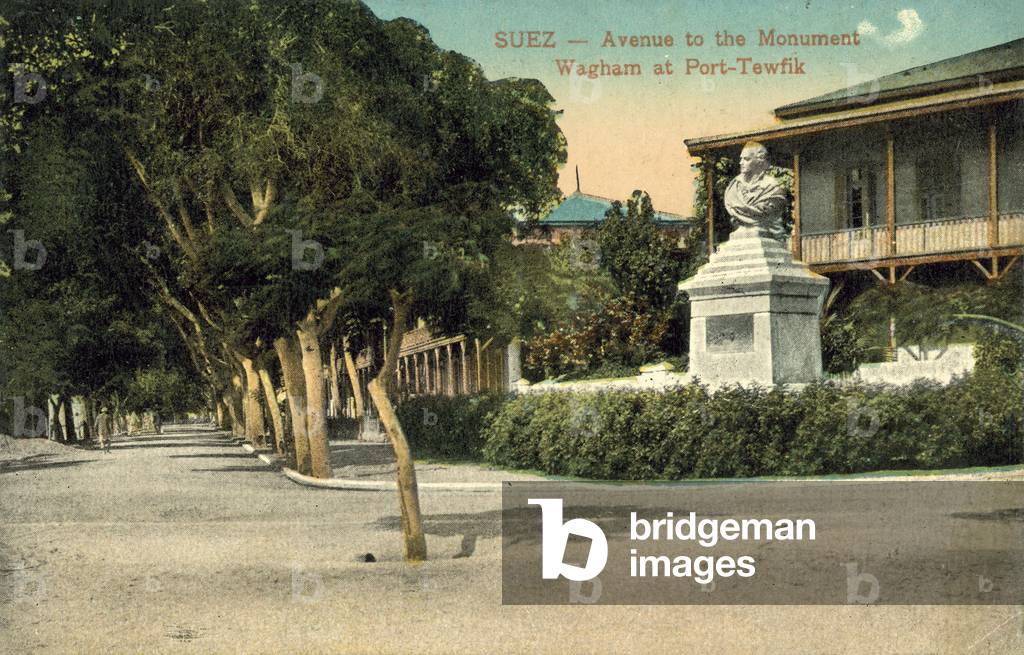 Wagham Monument, Port Taufiq, Suez (colour photo)