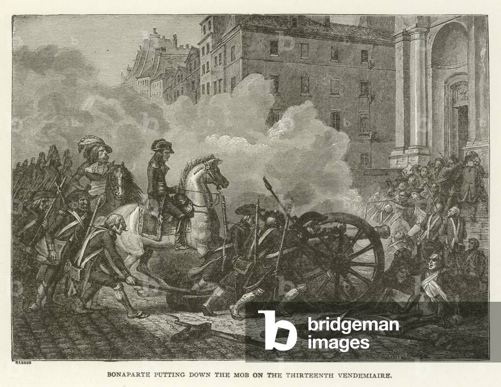 Bonaparte putting down the mob on the Thirteenth Vendemiaire (engraving)
