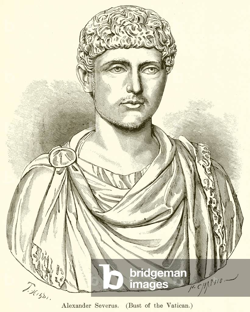 Alexander Severus. (Bust of the Vactican) (engraving)