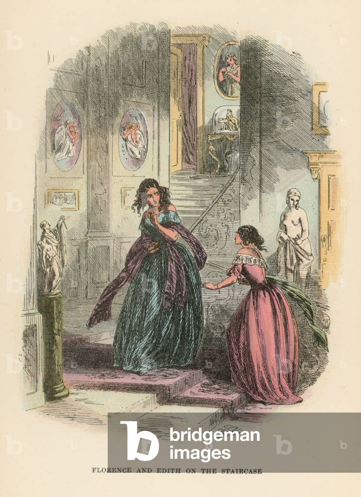 Illustration for Dombey and Son (colour litho)