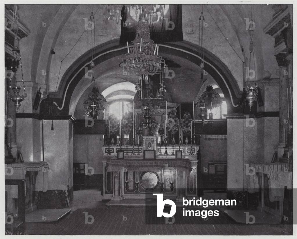Jerusalem, Chapel of the Scourging (b/w photo)