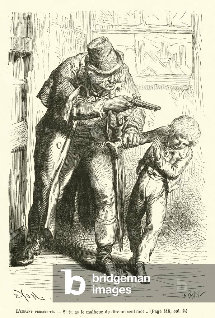 L'Enfant Persecute, Si tu as le malheur de dire un seul mot (engraving)