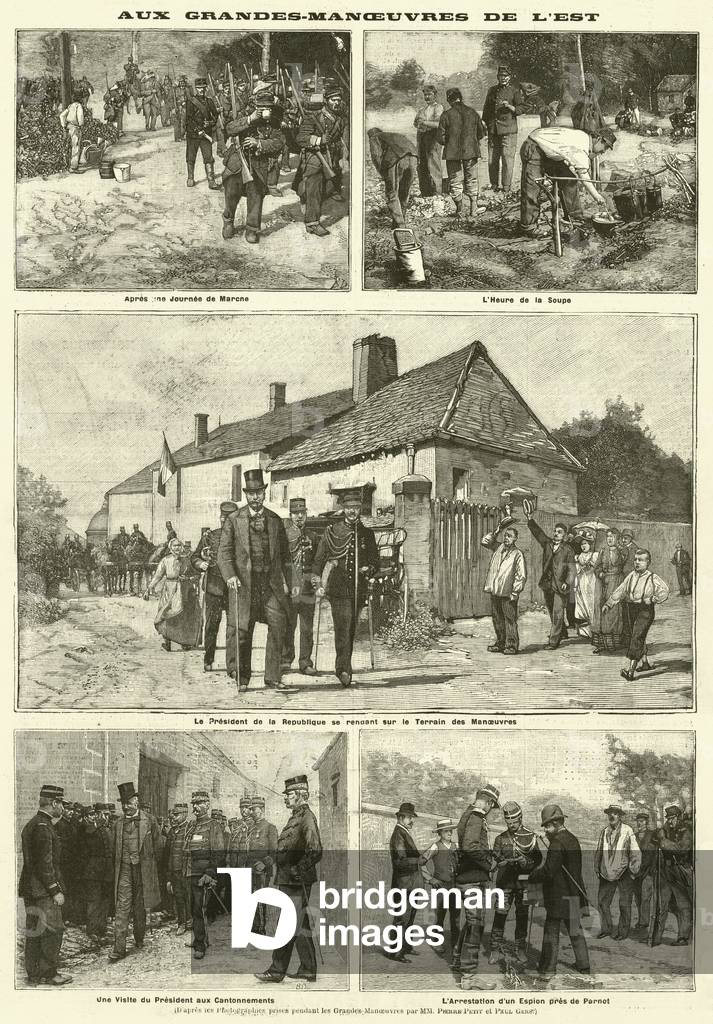 The French Army's grand manoeuvres in the east (engraving)