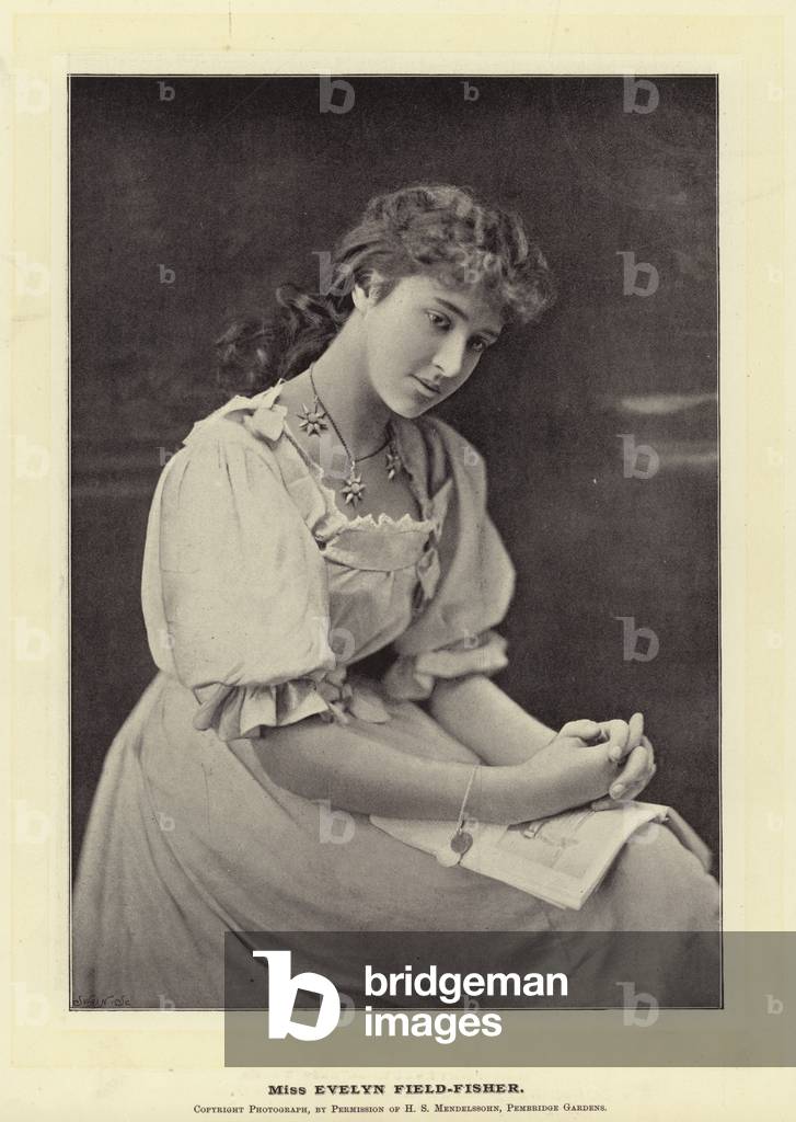 Miss Evelyn Field-Fisher (b/w photo)