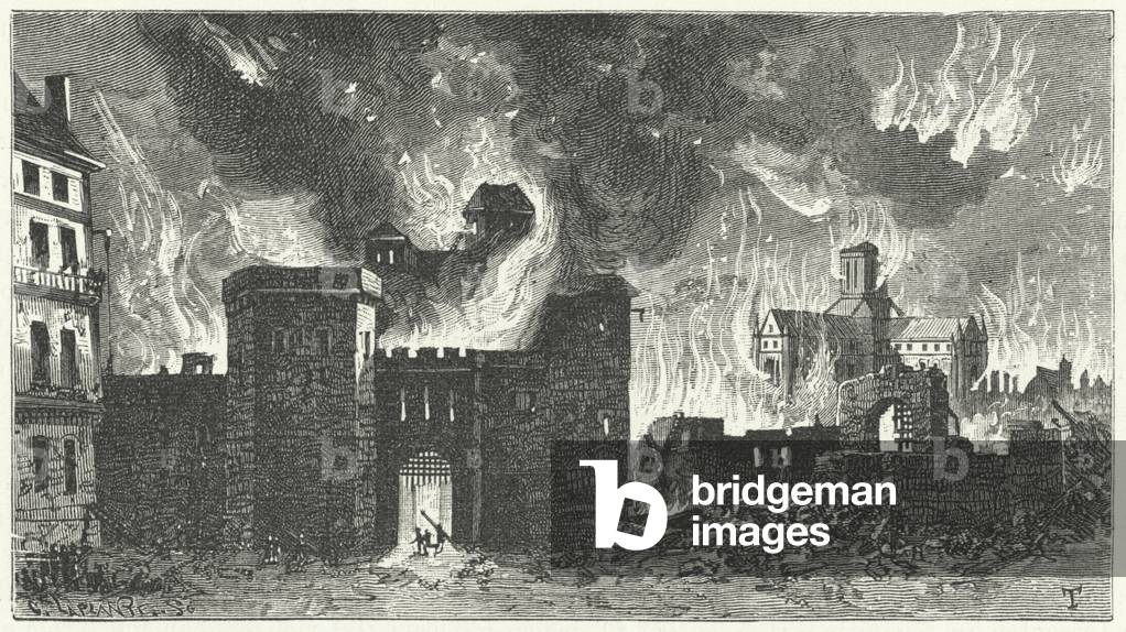 The Great Fire of London, 1666 (engraving)