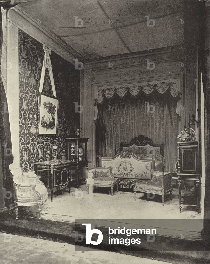 The Bedroom of Marie Antoinette (b/w photo)
