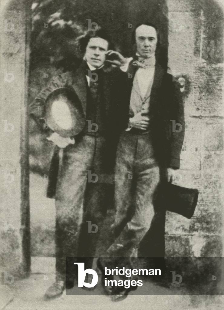 David Octavius Hill (left) and W B Johnstone, a director of the Scotish National Gallery (b/w photo)