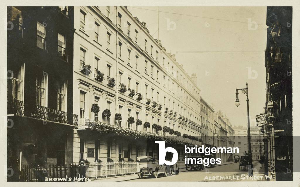 Brown's Hotel, Albemarle Street, London (b/w photo)