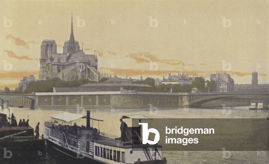 Paris, Vue de la pointe E de l'ile de la Cite (colour photo)